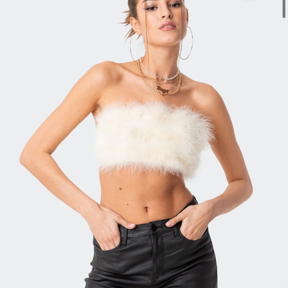 edikted TRISTA FAUX FUR TOP
